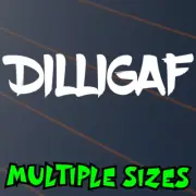DILLIGAF Sticker Car Decal Ute 4x4 Funny Aussie JDM BNS Drift Country Joke Vinyl