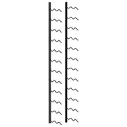 Wall-mounted Wine Rack for 24 Bottles Black Iron