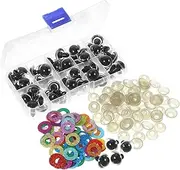 WOONEKY DIY Crafts Supplies Plush Toy Accessories Round Eyes for Bear Animal Eyes