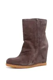 Stuart Weitzman Z118106 Women's Brown Suede Wedge Boot Size 9.5 M