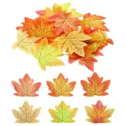 Fake Fall Leaves, 300 Pack Artificial Maple Leaves, Style 8