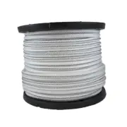 USA 1/8" x 500' Bungee Cord Shock Cord White with Black Tracer