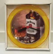 Jim Beam 7" Gold novelty wall/desk clock Brand New