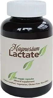 Magnesium Lactate 500 mg per serving, 120 easy to swallow small Vegetarian capsules. Gluten Free. Doctor formulated. Highly bioavailable formulation. High Absorption. Made in USA.