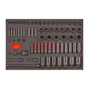 Teng Tools TTEISK73 - 73 Piece 3/8 inch-1/2 inch Drive Impact Socket Set in EVA
