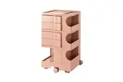 ArtissIn Bedside Table Side Tables Nightstand Organizer Replica Boby Trolley 5Tier Pink