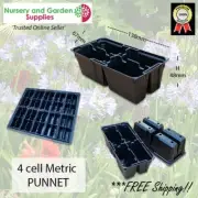 4 Cell Metric Seedling Punnet - Pack of 900 -Thermoformed Propagation CM4