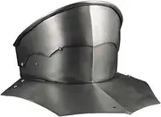 [MEDIEVAL CRAFT] Steel Articulated Gorget Medieval Bevor Steel Armor, Silver
