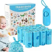 Diaper Garbage Bags | 16 Rolls Refillable Diaper Garbage Bags,Odor-Proof Cleaning Supplies, Leak-Proof Sealed Cleaning Sack for Nursery Room Home Car Travel Camping Daycare Center