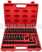 47pc 3/8" Dr. SAE & Metric Deep & Shallow CR-Moly Impact Socket Adaptor Reducer