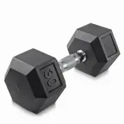 30 lb Rubber Coated Hex Dumbbell Hand Weight, 30 Pounds