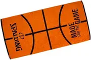 Spalding SAT211240 Jacquard Bench Towel, Towel, Ball Motif, Orange, W 26.8 x H 55.1 inches (68 x 140 cm)
