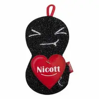 在飛比找樂天市場購物網優惠-日本 Nicott 表情娃娃菜瓜布 《 黑色 鍋具專用 》★