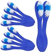ULTECHNOVO Toothbrush for Travel Minis Prison Toothbrush Ergonomic Grip Portable Daily Brush 10pcs Pack