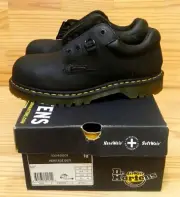 NEW Dr Martens DMs Black Leather Oxford Industrial Shoes Men's Size 9 US M