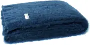 Masterweave Windermere Mohair Knee Wrap Throw Blanket-Indigo