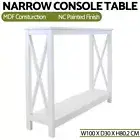 Modern Console Table White Hall Hallway Entry Side Display Stand Desk Furniture