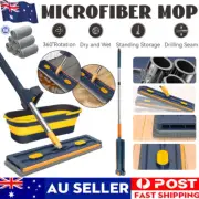 42CM Mop 360° Rotating Wet Cleaning Magic Self Wringing Foldable Bucket+6 Pads