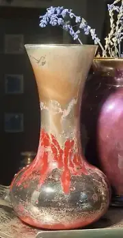 Glass Vase Hand Painted On The Inside One Of A Kind