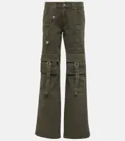 [Blumarine] Blumarine Low-rise denim cargo pants AU 16 green