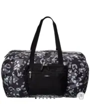 NEW TUMI CAMO PACKABLE DUFFLE FOLDABLE TOTE BAG TRAVEL CARRYON BLACK UNISEX
