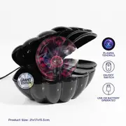 Large Plasma Shell Lamp Black