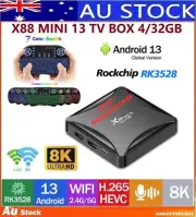 ✅AU Keyboard X88 Mini 13 Smart TV Box Android 13 TV Box 8K Dual Wifi 4GB + 32GB