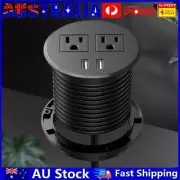 Desktop Power Grommet with 2 Outlets Desk Power Grommet Outlet 2M Extension Cord