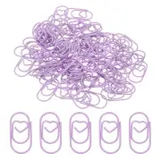 1x0.4 Inch Mini Paper Clip, 80 Pcs Metal Heart Paper Clip Small Cute Bulk,Purple