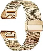 TOPBD 20/22/26mm Quick Fit Strap for Garmin Fenix 8 43 51mm 7s 7X 7 Pro Fenix 6s 6X 6 5s 5X 5Plus Tactix 7 Stainless Steel Band Forerunner 965 Watchbands
