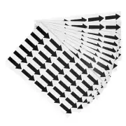 Small Arrow Sticker Label 1.2x0.4", 300 Pcs Adhesive Color Coding Decal, Black