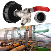 IBC Tote Tank Valve Drain Adapter with Brass Faucet for Your Garden Hose