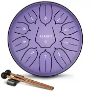 LEKATO Tongue Drum 11 Notes D Key Tune Percussion Zen Meditation Yoga Steel