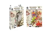 2pc Puzzle Master Kids Kookaburra and Lorikeets Wooden Puzzle Series 6 Set 12y+