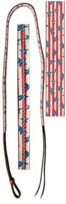 4 ft. feet LEATHER OVER & UNDER with leather stars and stripes print overlay