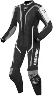 Berik Zora Ladies One Piece Motorcycle Leather Suit, black-white, Size 44 for Women Black White