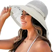 [Eohak] Kids Toddler-Boys-Bucket Sun Hat Cotton - Infant Baby Sun Cap Solid Children 3Months to 7 Years