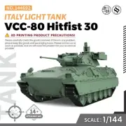 SSMODEL SS144692 1/144 Military Model Kit Italy VCC-80 Hitfist 30 Light Tank