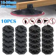 10x Adjustable Decking Pedestal Riser Foot Bearing Support 18-30mm 30-60mm Black