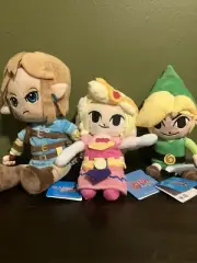 3 New and Sealed Legend of Zelda Plushies