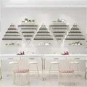5-Layer Nail Polish Storage and Finishing Rack, 10PCS Metal Wall-Mounted Nail Polish Storage Racks, for Home Spa Nail Salon Shop(White)