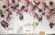 Pink Flower Blossom Removable Wall Mural