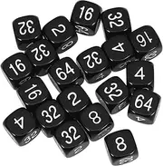 Toyvian 20pcs Rounded Corner Dice Set Sided Game Dice for Math Teaching Entertainment for Parties Board Games Fun Activities