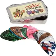 Set of 24x Alice Guitar Picks - Variety Pack - Celluloid - Rectangle Tin