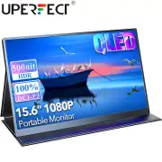 Portable Monitor - 15.6" 100% DCI-P3 500Nits Brightness Gaming Monitor PC Screen