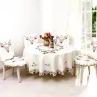 Floral Lace Tablecloth Round Vintage Large Table Cloth Cover Wedding Party Decor