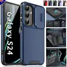 For Samsung S25 S24 FE S23 S22 S21 Ultra Plus Shockproof Case Sliding Lens Cover
