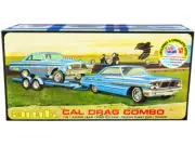 1/25 Scale Model Kit 1960s Ford Galaxie Falcon Funny Car Trailer Set AMT Comp...