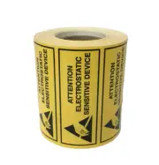 ESD 2.5" x 1" Attention Electrostatic Sensitive Devices Anti Static 500 Labels