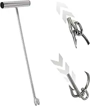 PHLKJL Stainless Steel Fishing Hook Remover，Dehooker Tool,Push/Pull Hook Remover，Anti-Lost Saltwater Dehooker Tool Shark Hook Remover